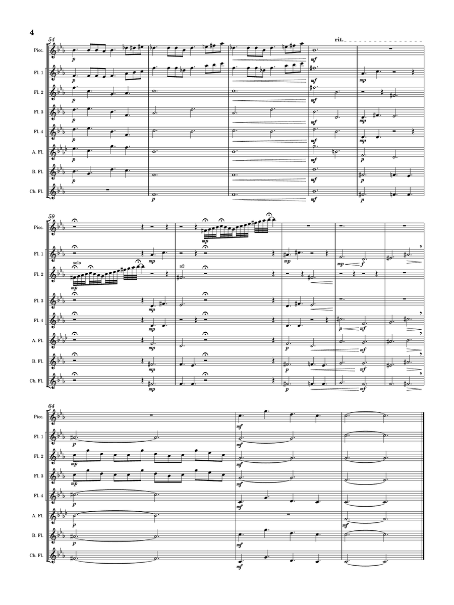 Echos of Pain Woodwind Ensemble scores gallery preview page 6