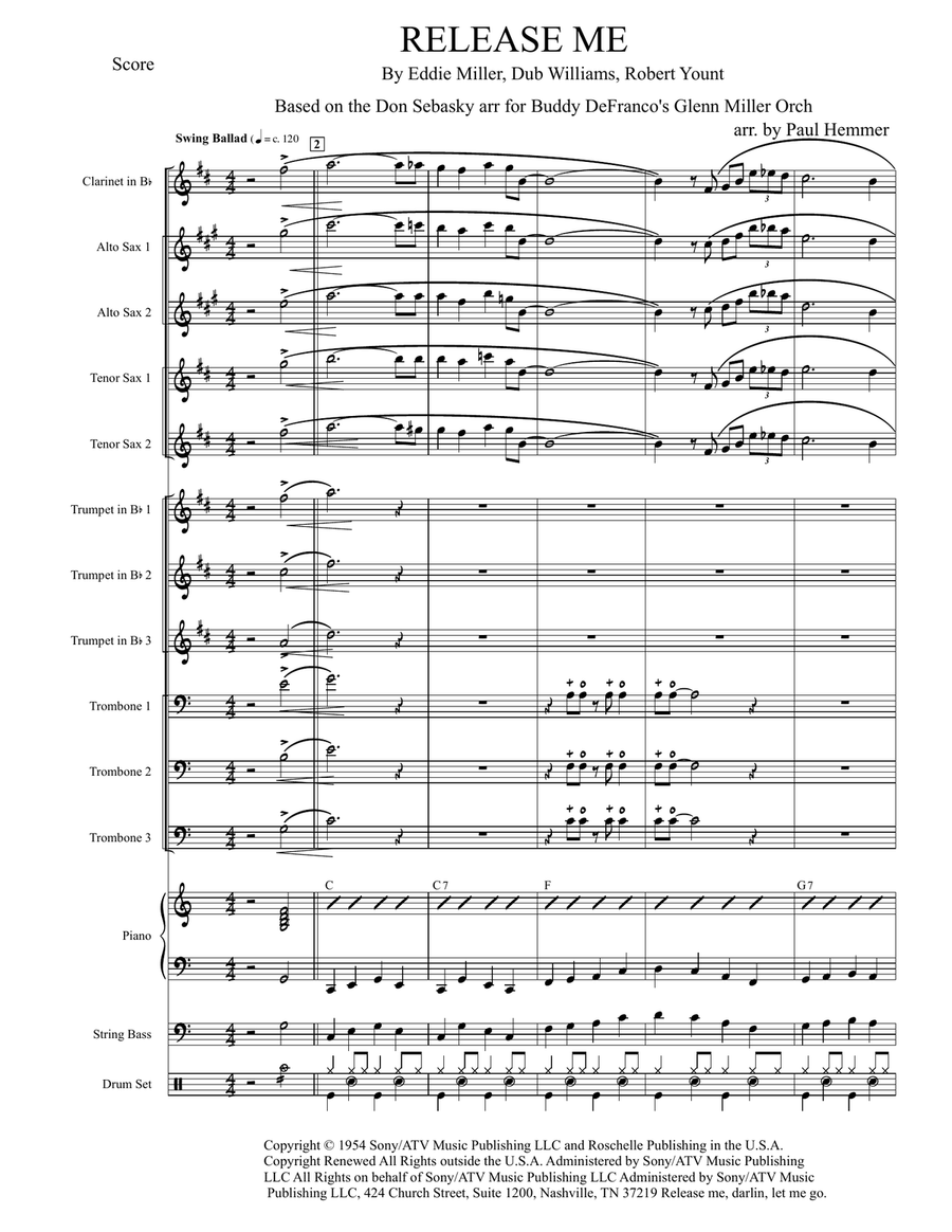 Release Me Release Me Jazz Ensemble scores gallery preview page 1