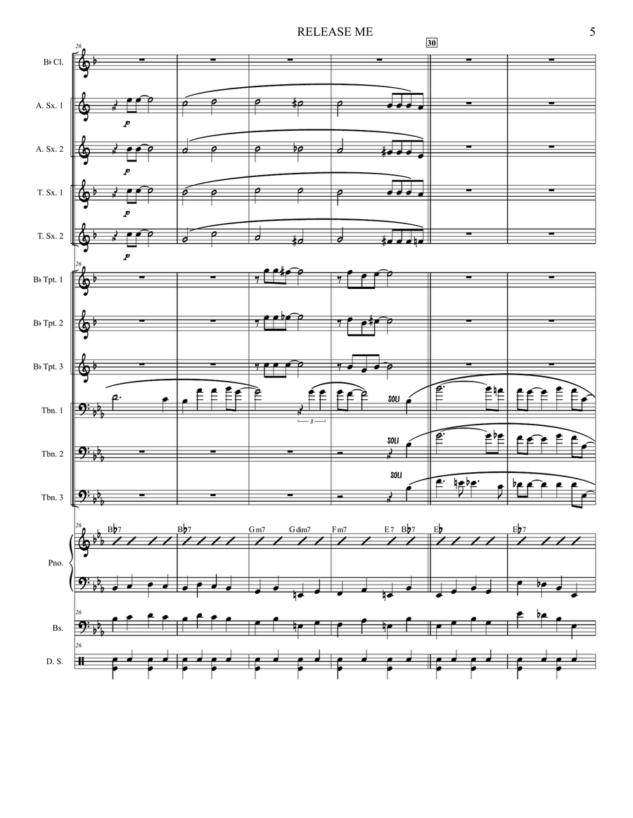 Release Me Release Me Jazz Ensemble scores gallery preview page 5