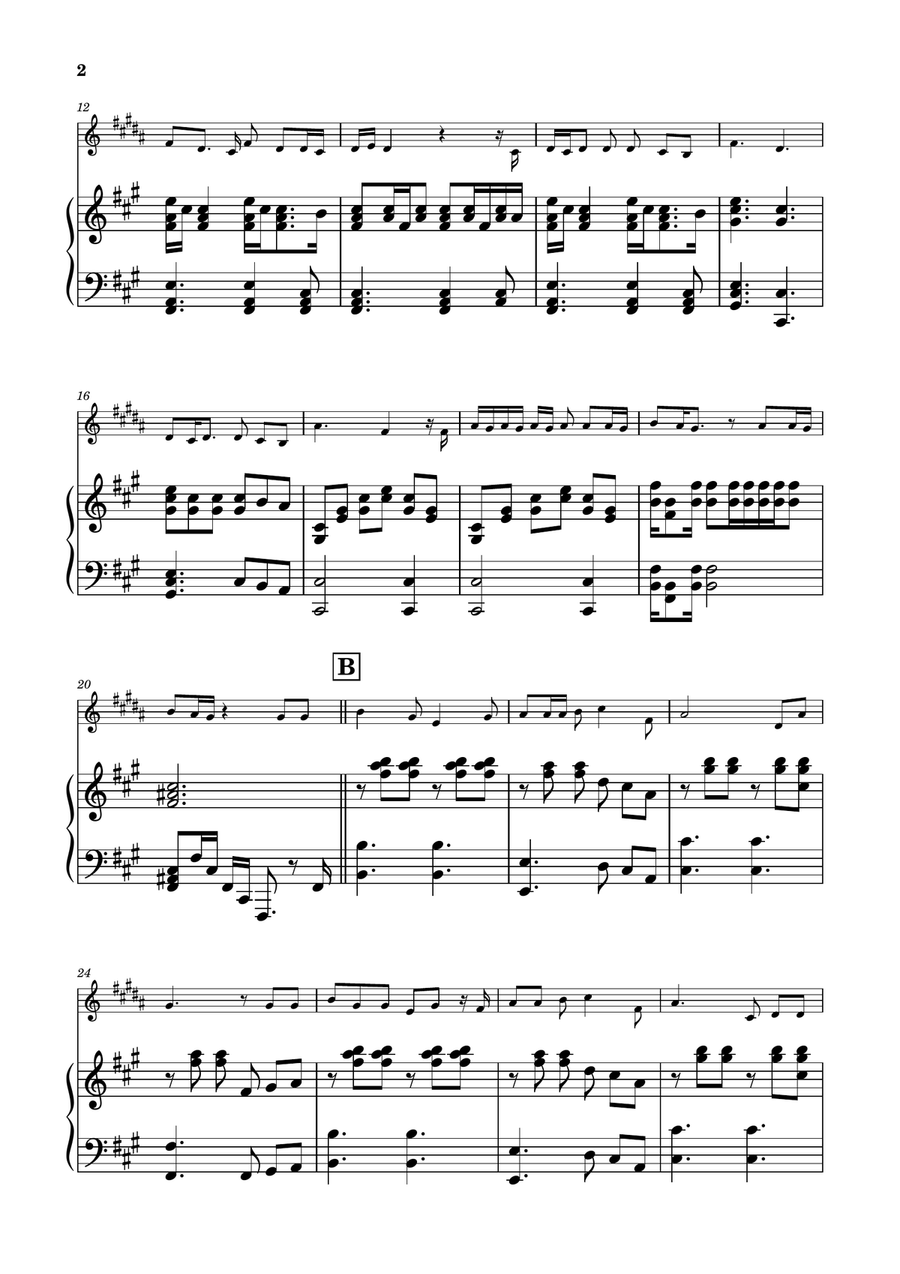 Die With A Smile B-Flat Clarinet scores gallery preview page 2