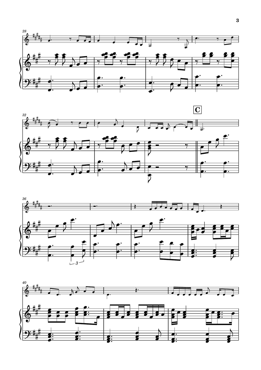 Die With A Smile B-Flat Clarinet scores gallery preview page 3