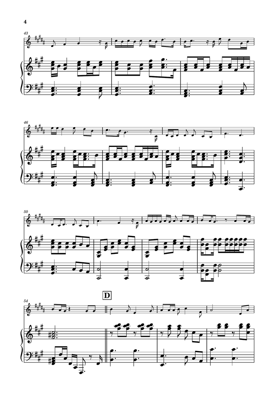 Die With A Smile B-Flat Clarinet scores gallery preview page 4