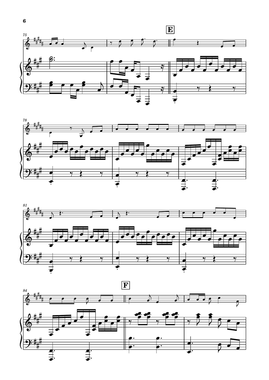 Die With A Smile B-Flat Clarinet scores gallery preview page 6