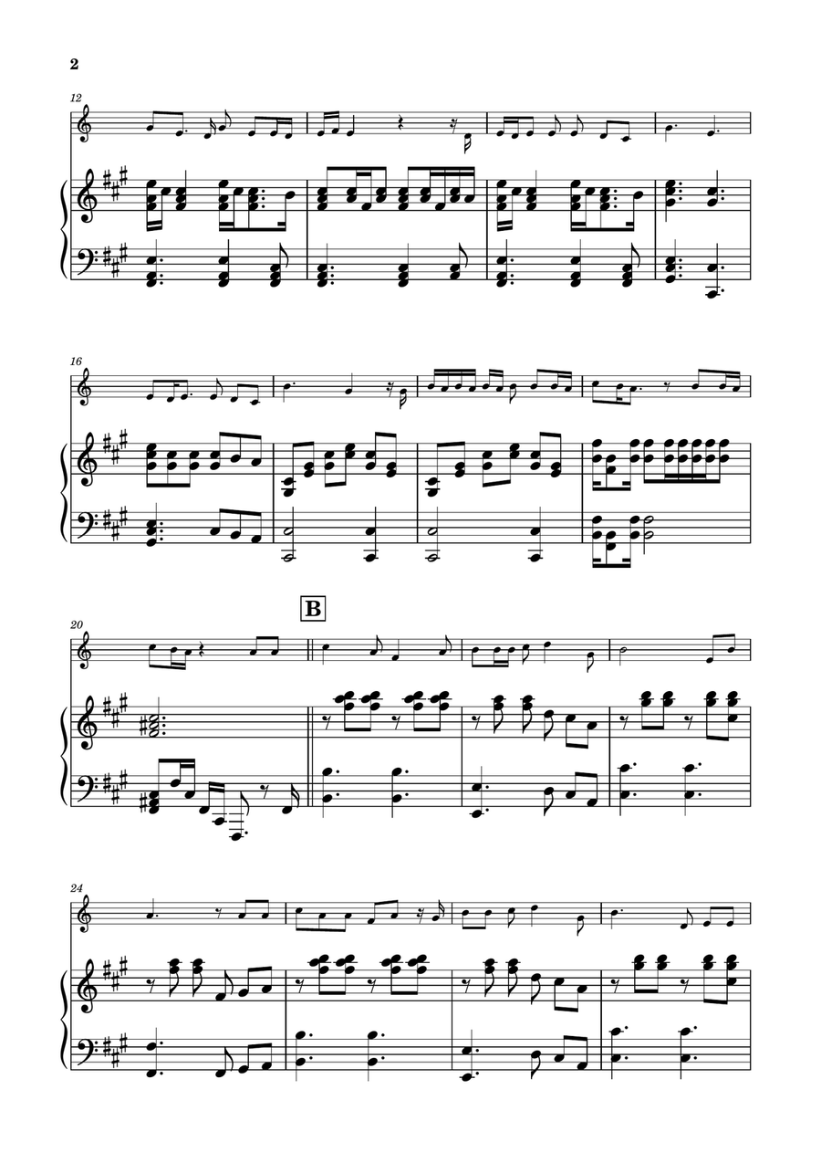 Die With A Smile A Clarinet scores gallery preview page 2