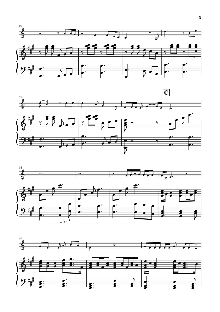 Die With A Smile A Clarinet scores gallery preview page 3