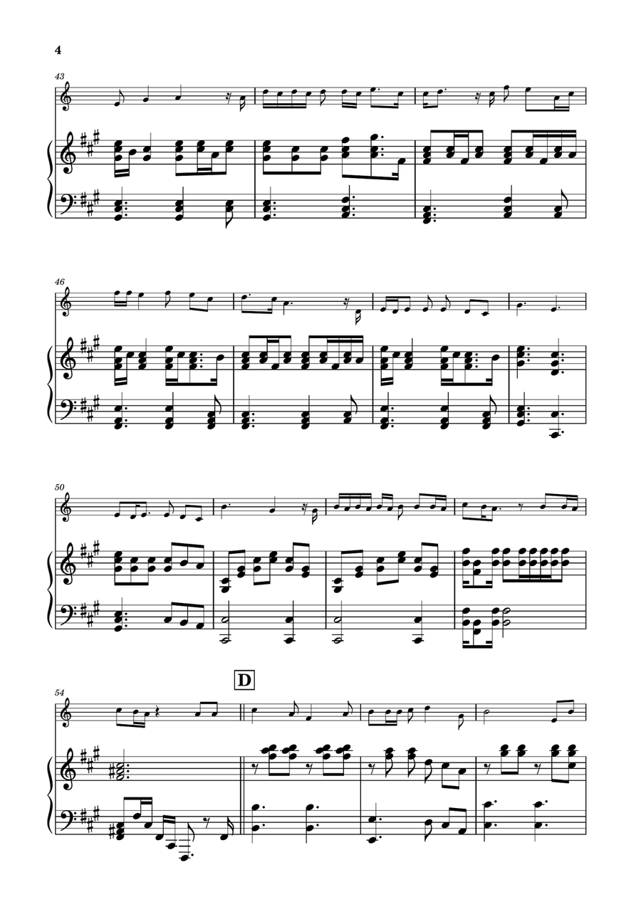 Die With A Smile A Clarinet scores gallery preview page 4