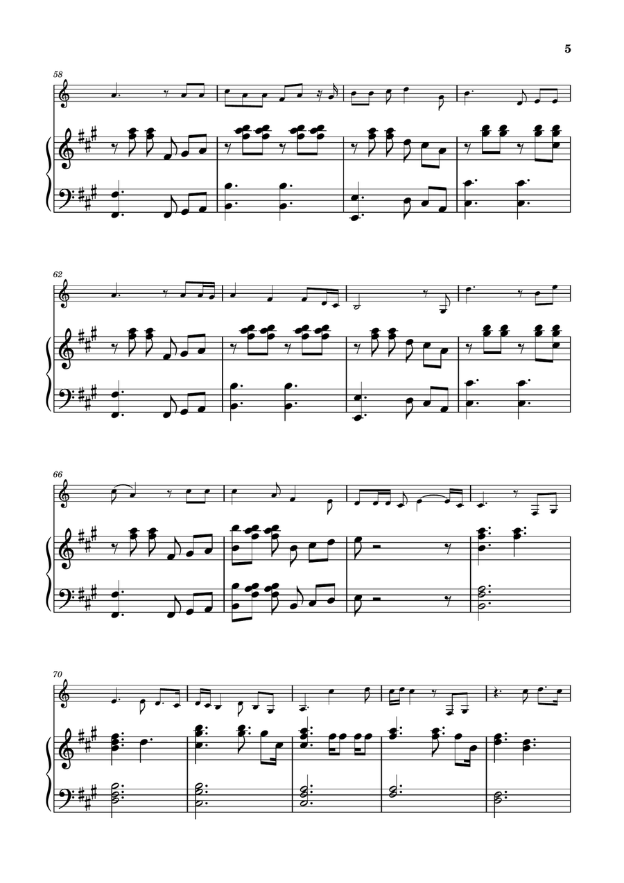 Die With A Smile A Clarinet scores gallery preview page 5
