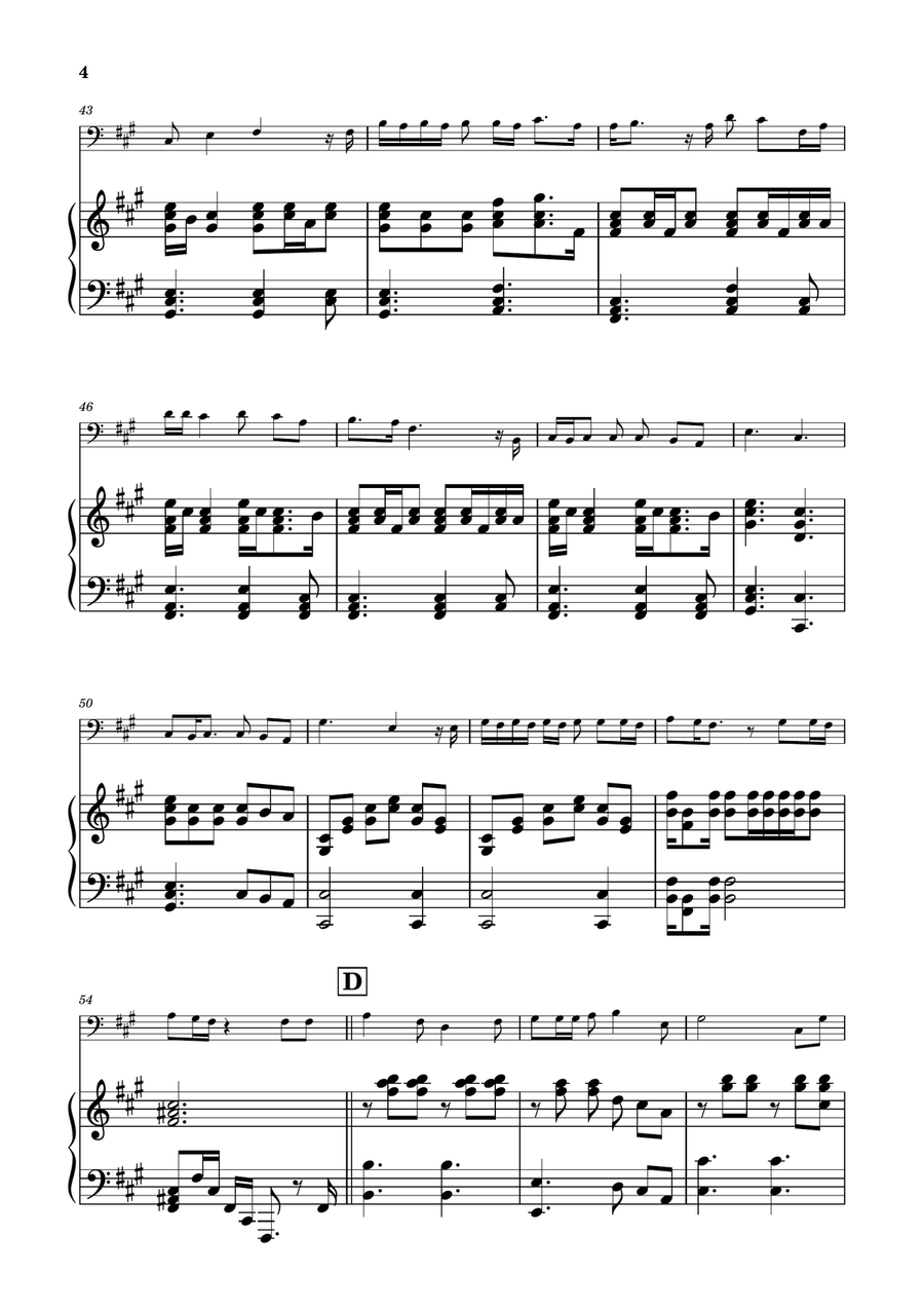 Die With A Smile Double Bass scores gallery preview page 4
