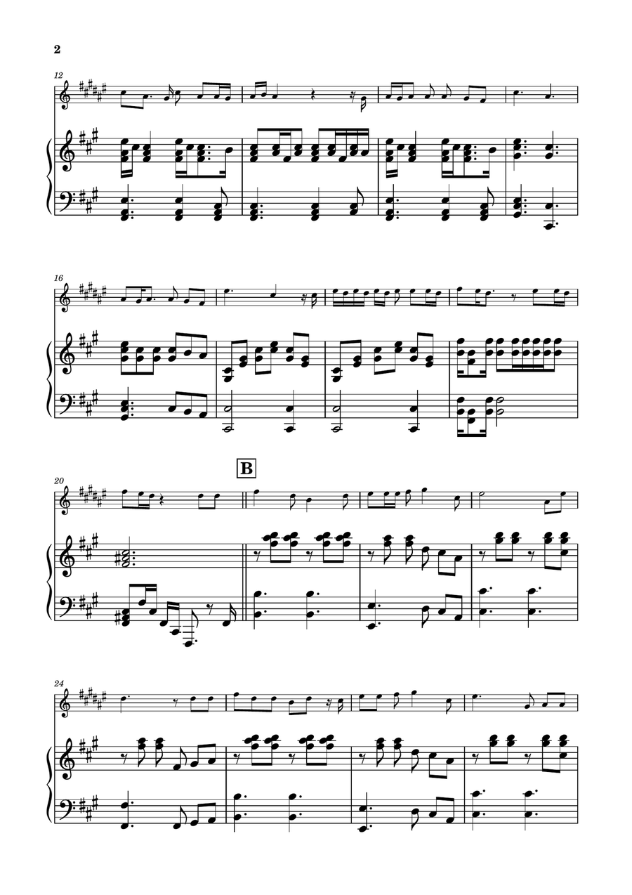 Die With A Smile E-Flat Clarinet scores gallery preview page 2