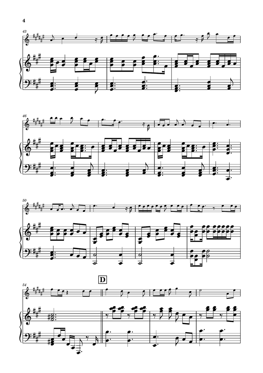 Die With A Smile E-Flat Clarinet scores gallery preview page 4
