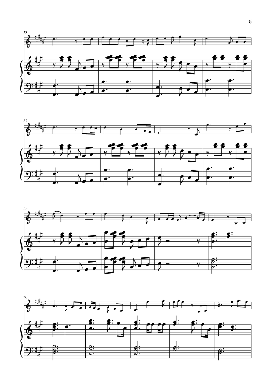 Die With A Smile E-Flat Clarinet scores gallery preview page 5