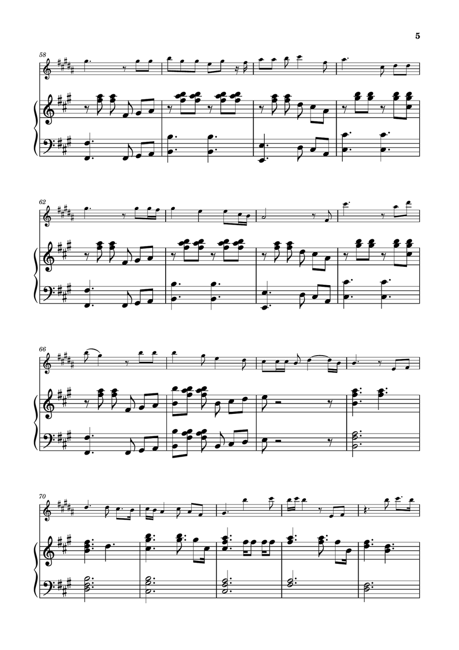 Die With A Smile Tenor Saxophone scores gallery preview page 5