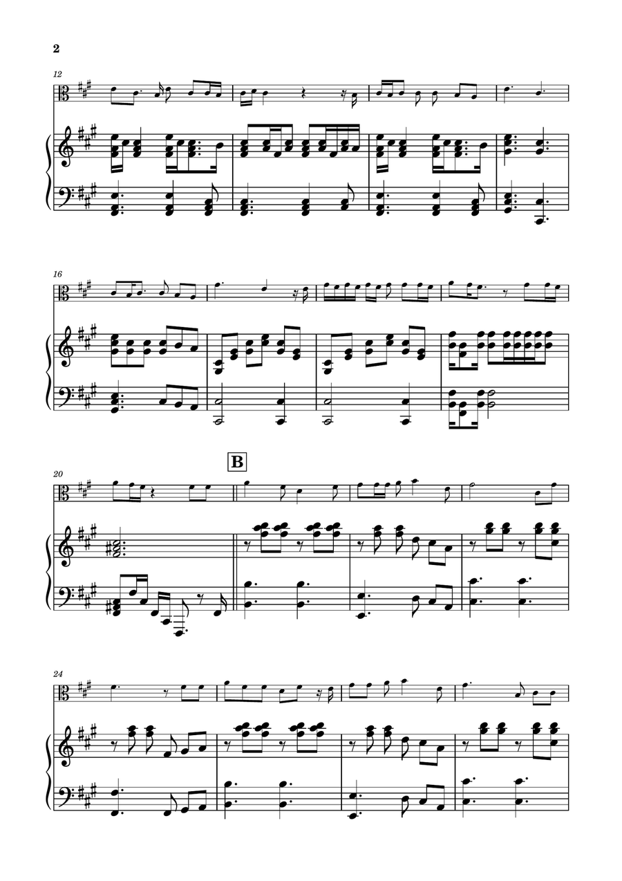 Die With A Smile Viola scores gallery preview page 2