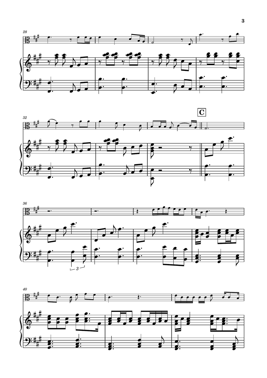 Die With A Smile Viola scores gallery preview page 3