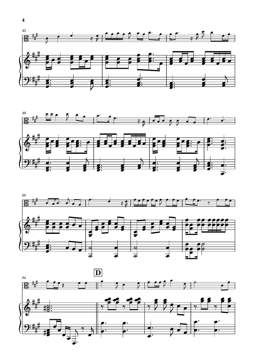 Die With A Smile Viola scores gallery preview page 4