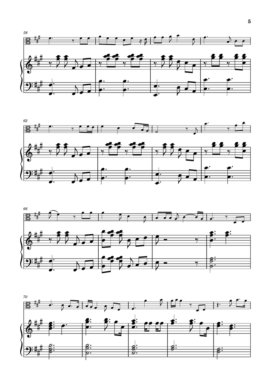 Die With A Smile Viola scores gallery preview page 5