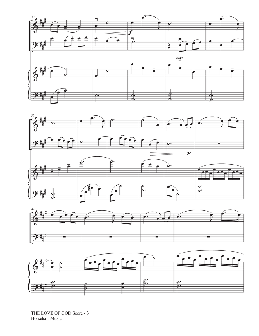 The Love of God - Violin & Cello Piano Trio scores gallery preview page 3
