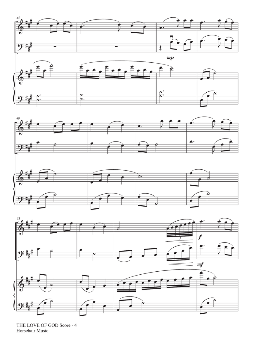 The Love of God - Violin & Cello Piano Trio scores gallery preview page 4