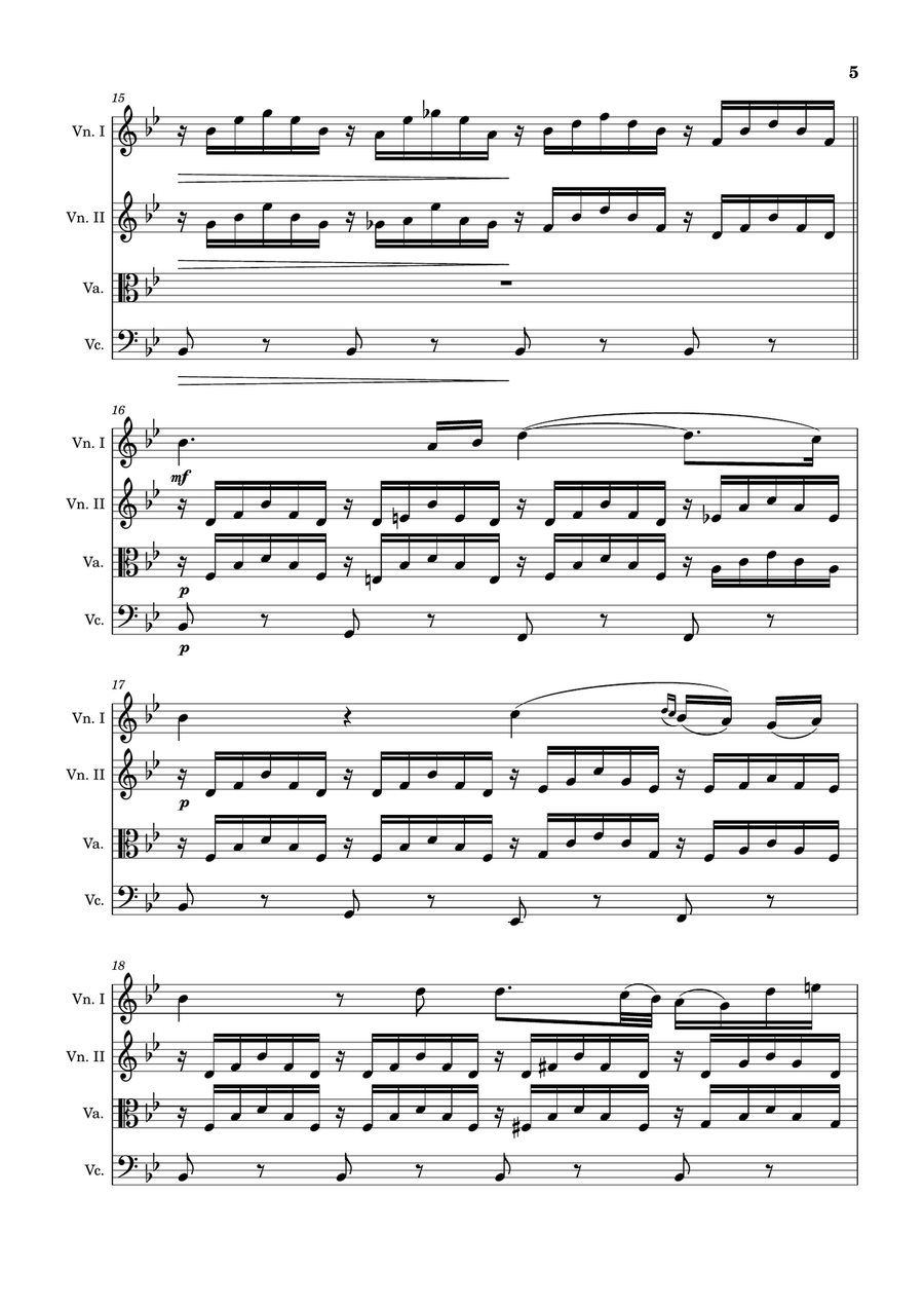 Ave Maria by F. Schubert – Arranged for String Quartet, Score and Parts String Quartet scores gallery preview page 5