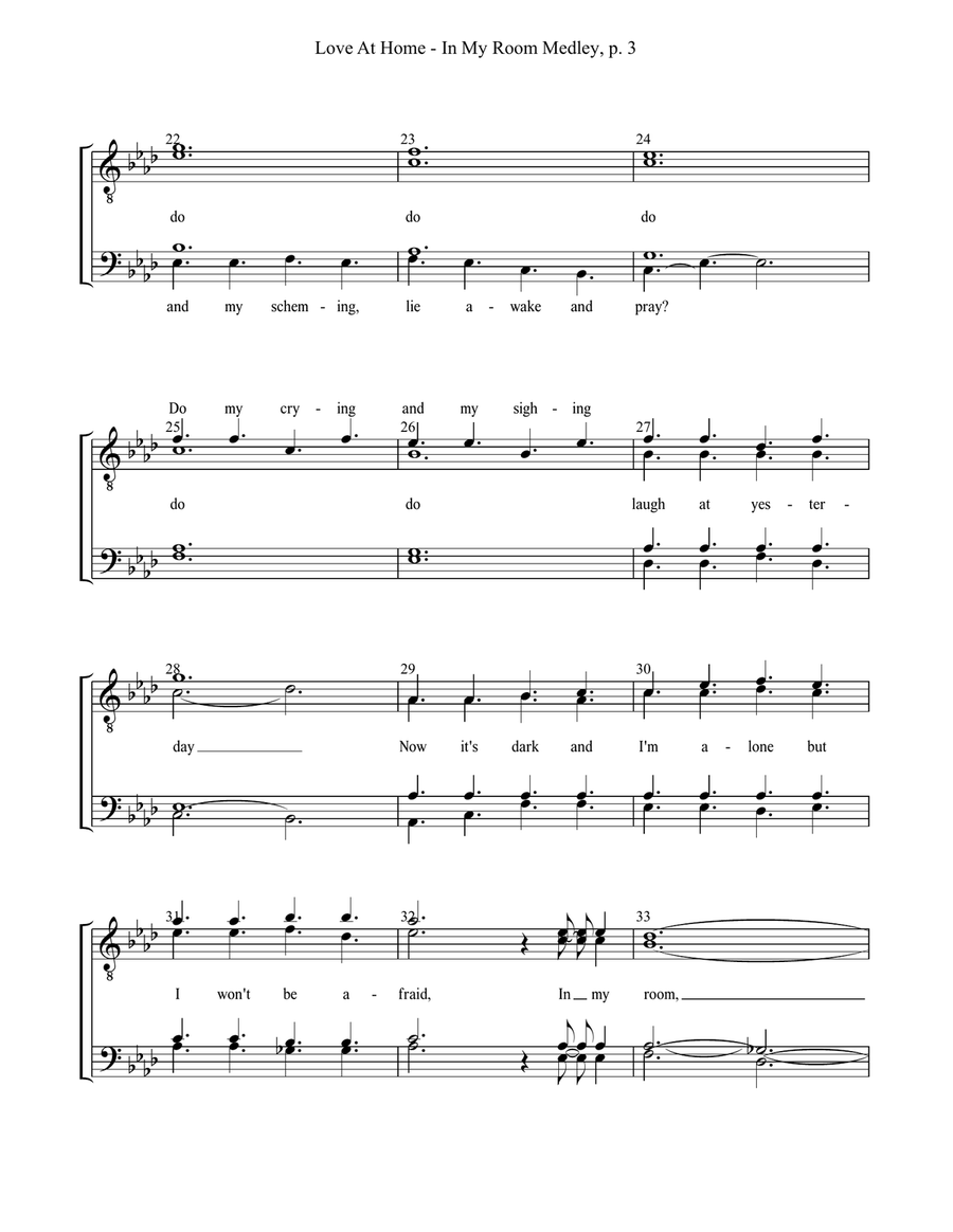 In My Room In My Room TTBB scores gallery preview page 3