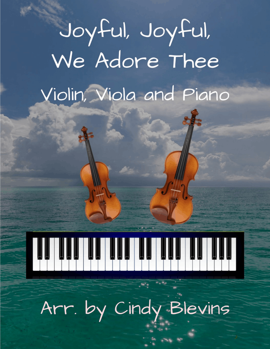 Joyful, Joyful, We Adore Thee, for Violin, Viola and Piano Violin scores gallery preview page 1