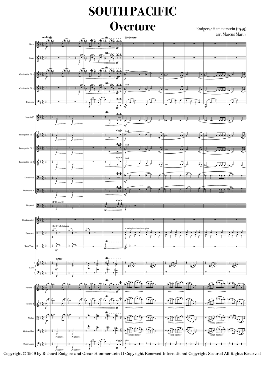 Overture - South Pacific Full Orchestra scores gallery preview page 1