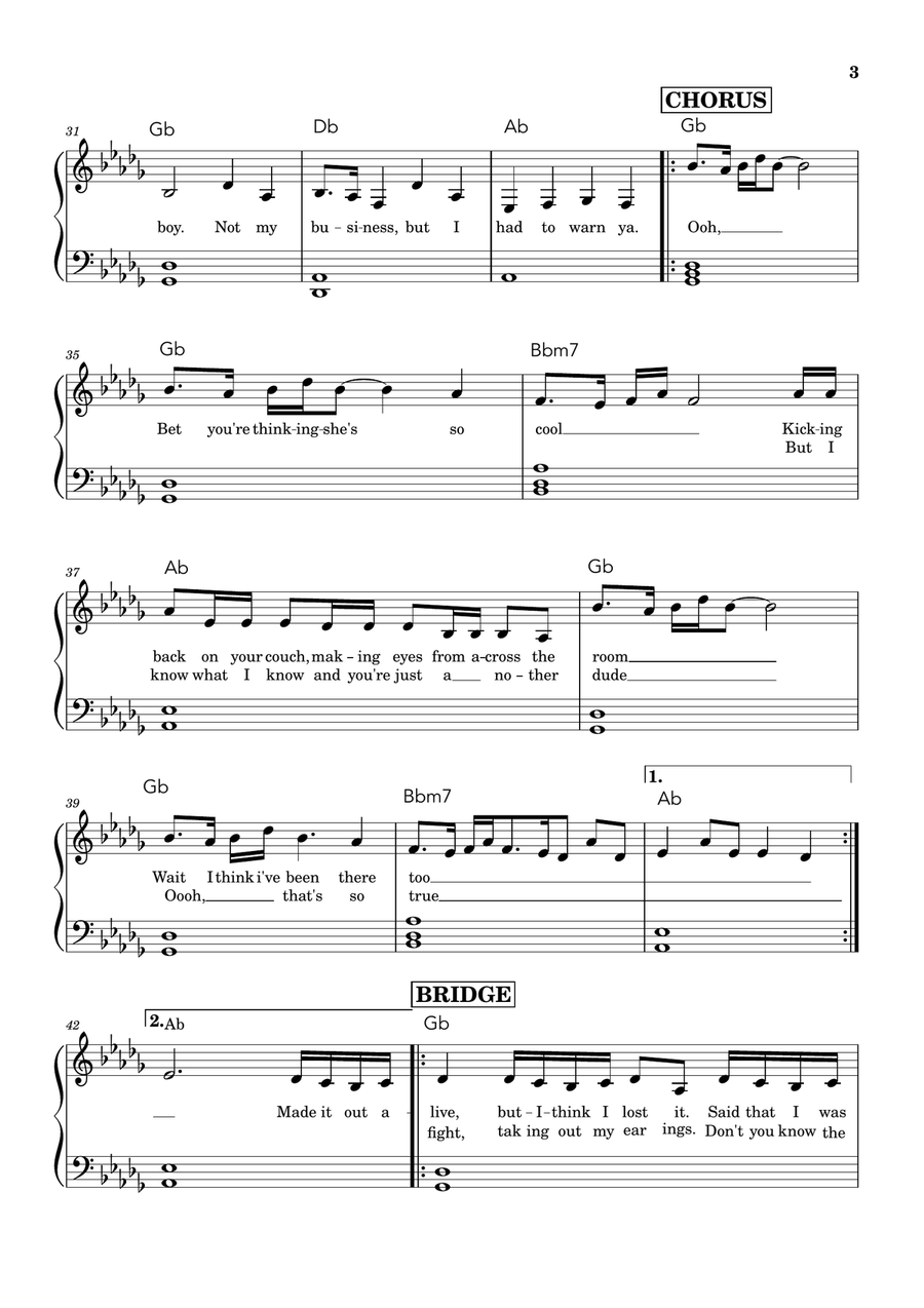 That's So True Piano, Vocal scores gallery preview page 3
