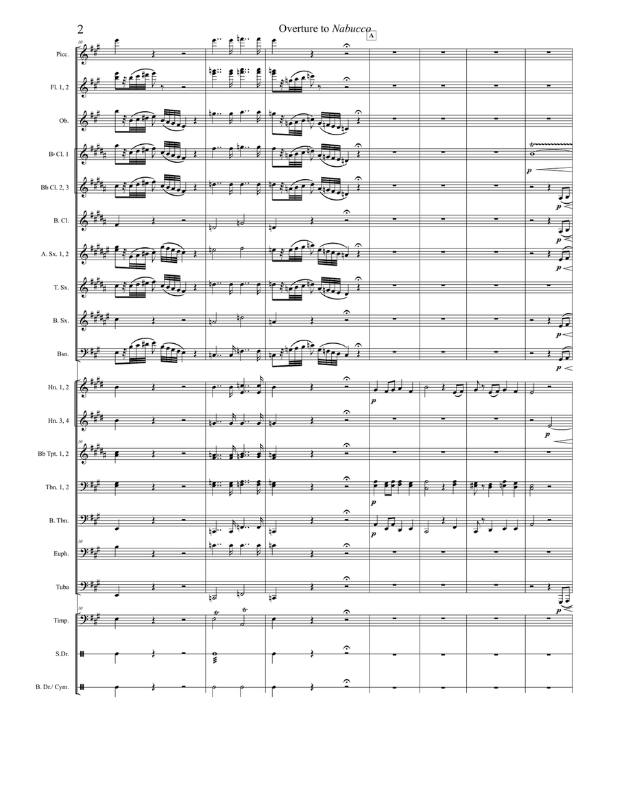 Overture to Nabucco Concert Band scores gallery preview page 2