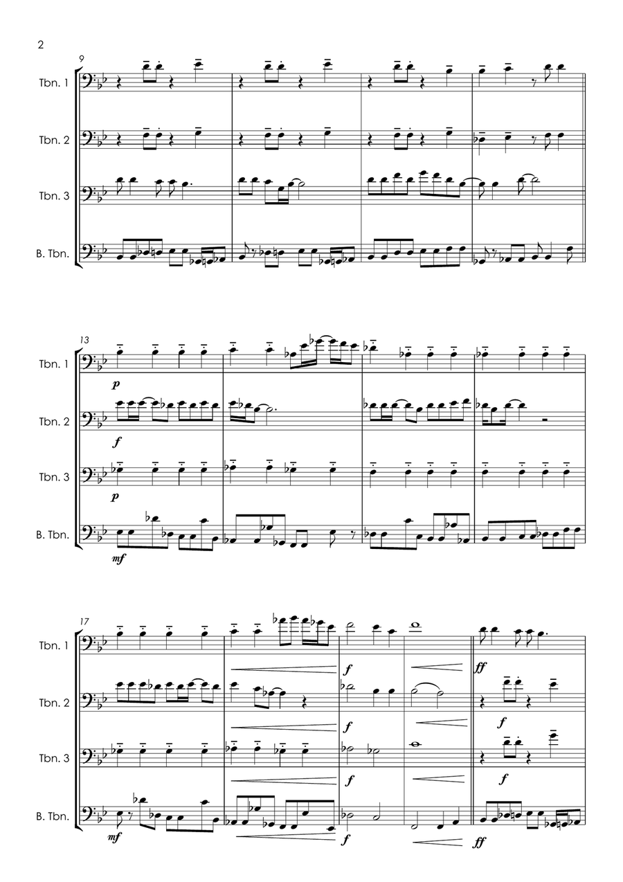 Lady Madonna Lady Madonna Brass Quartet scores gallery preview page 6