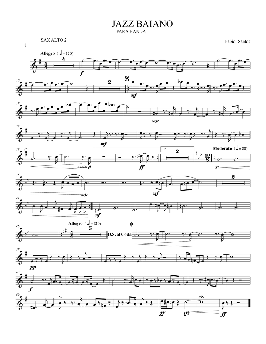 JAZZ BAIANO JAZZ BAIANO Concert Band scores gallery preview page 2