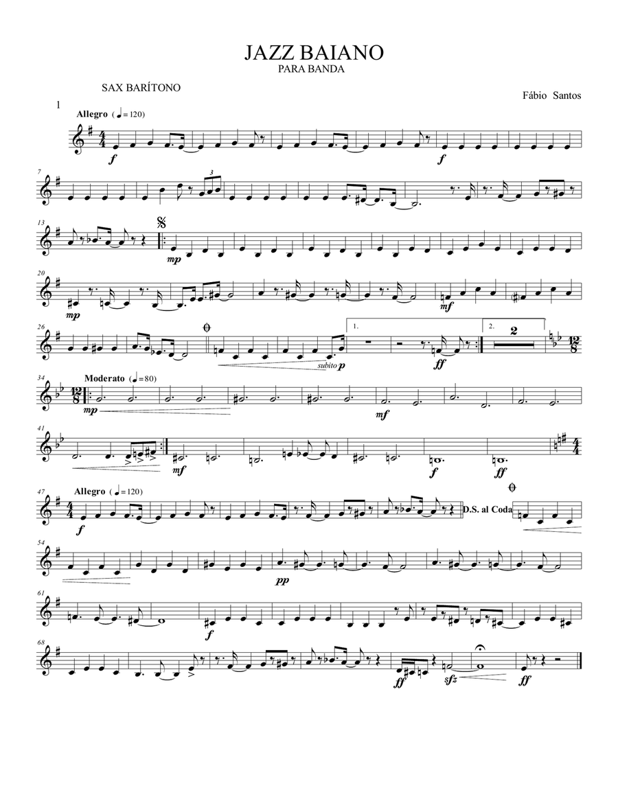 JAZZ BAIANO JAZZ BAIANO Concert Band scores gallery preview page 3