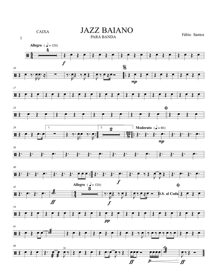 JAZZ BAIANO JAZZ BAIANO Concert Band scores gallery preview page 6