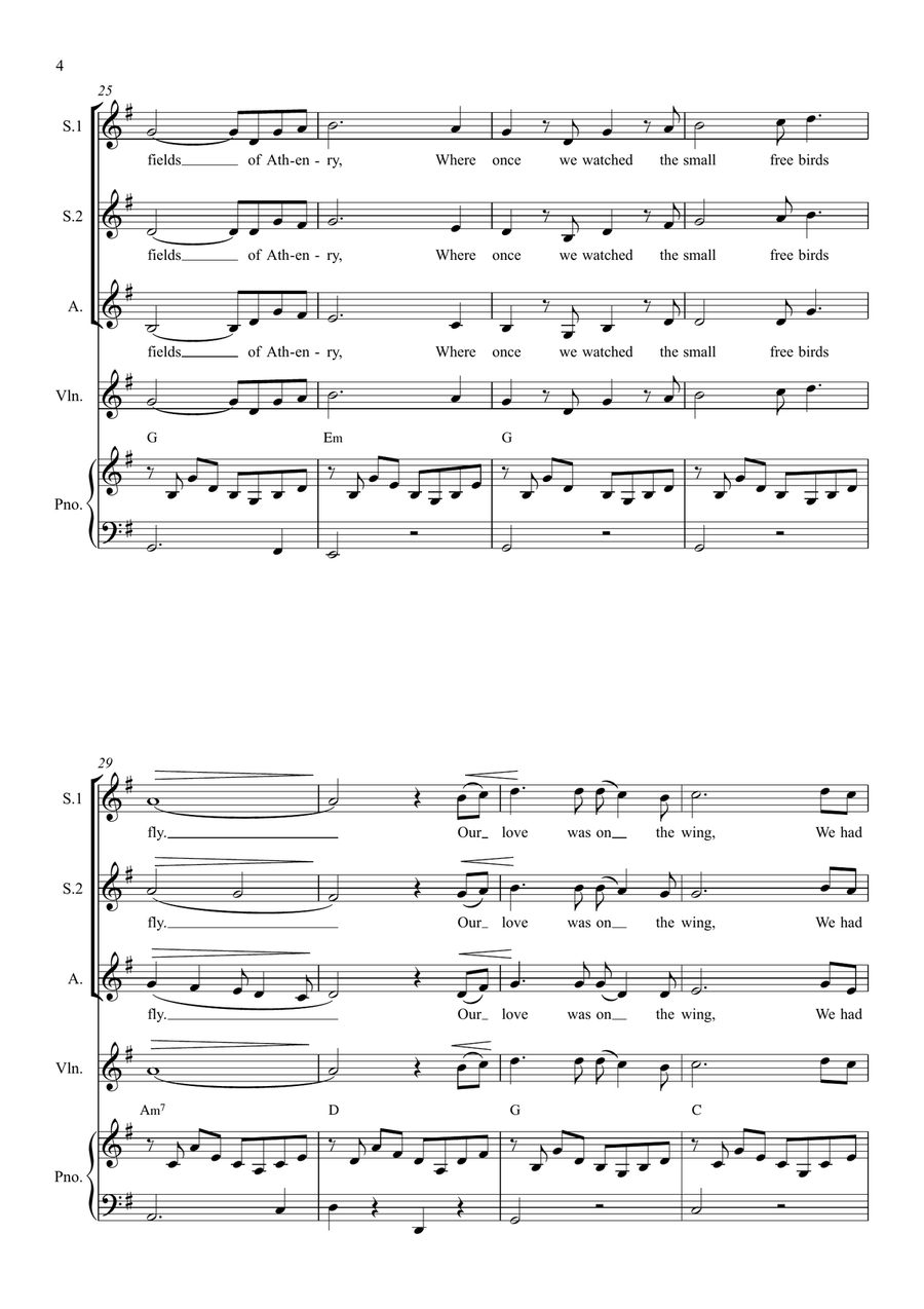 The Fields Of Athenry SSA scores gallery preview page 5
