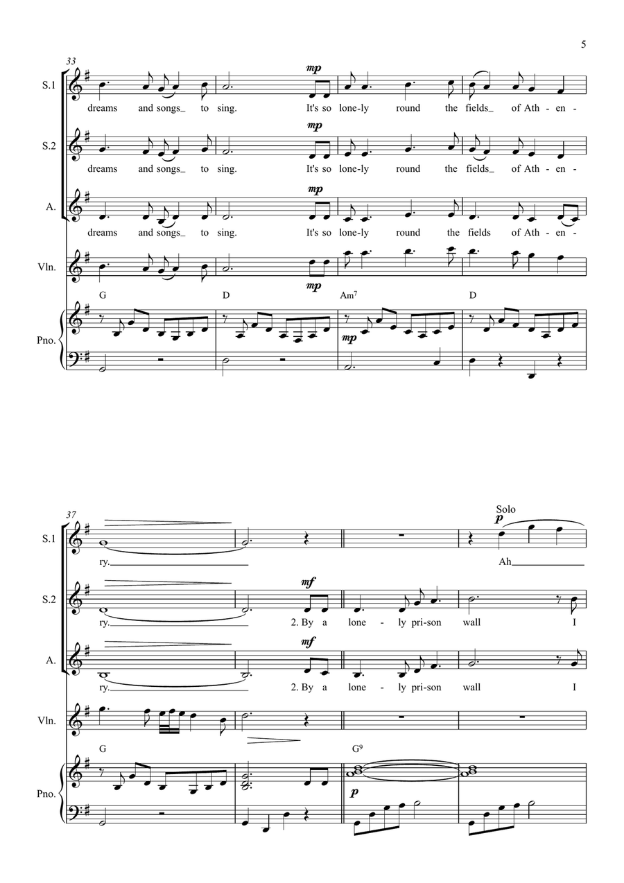 The Fields Of Athenry SSA scores gallery preview page 6