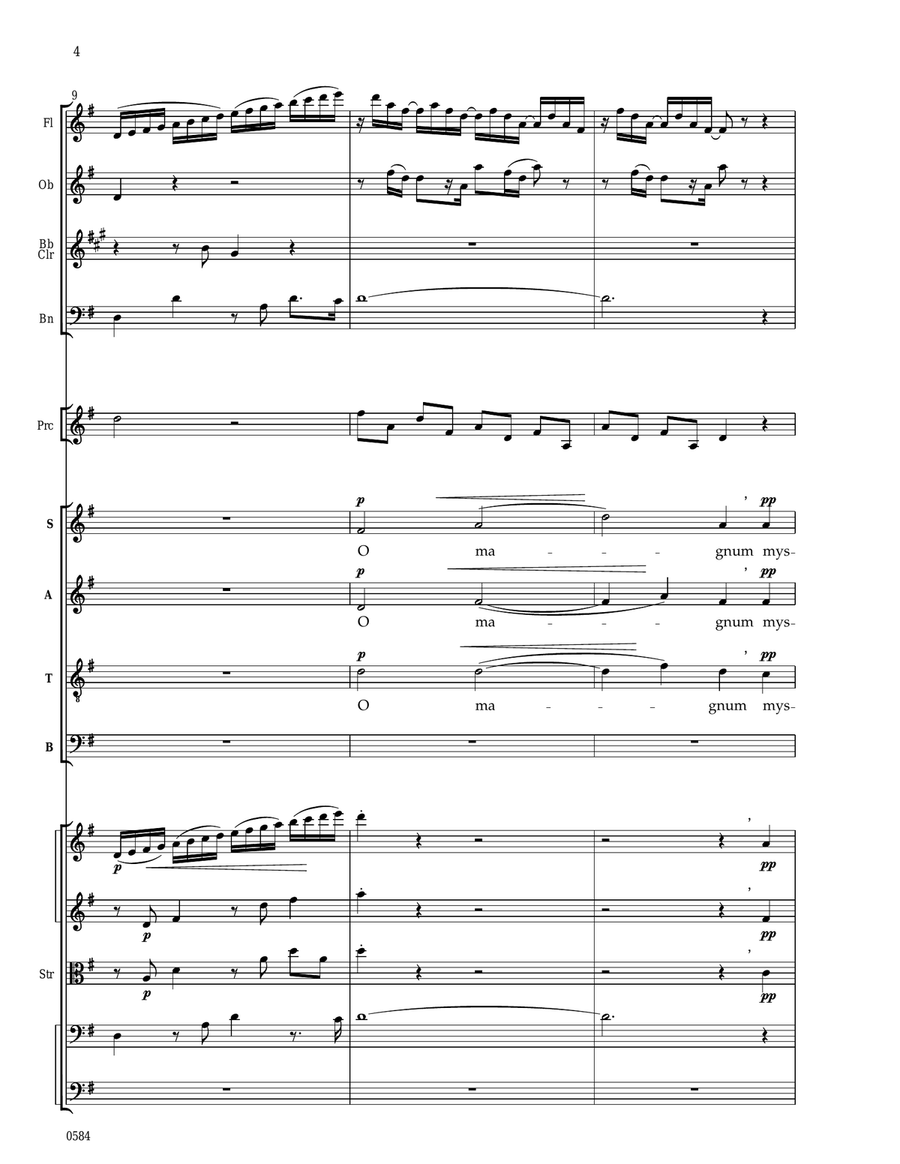 O Magnum Mysterium - Score Only Chamber Orchestra scores gallery preview page 4