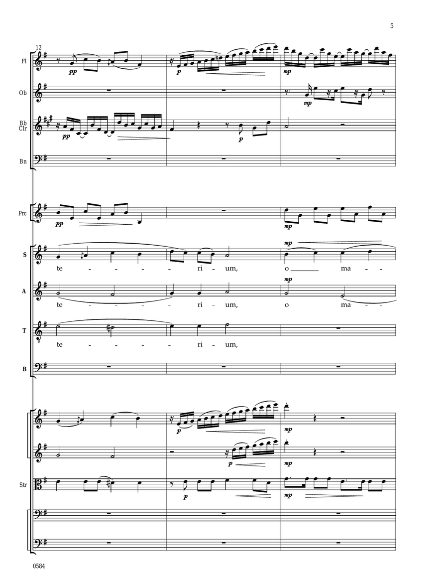 O Magnum Mysterium - Score Only Chamber Orchestra scores gallery preview page 5