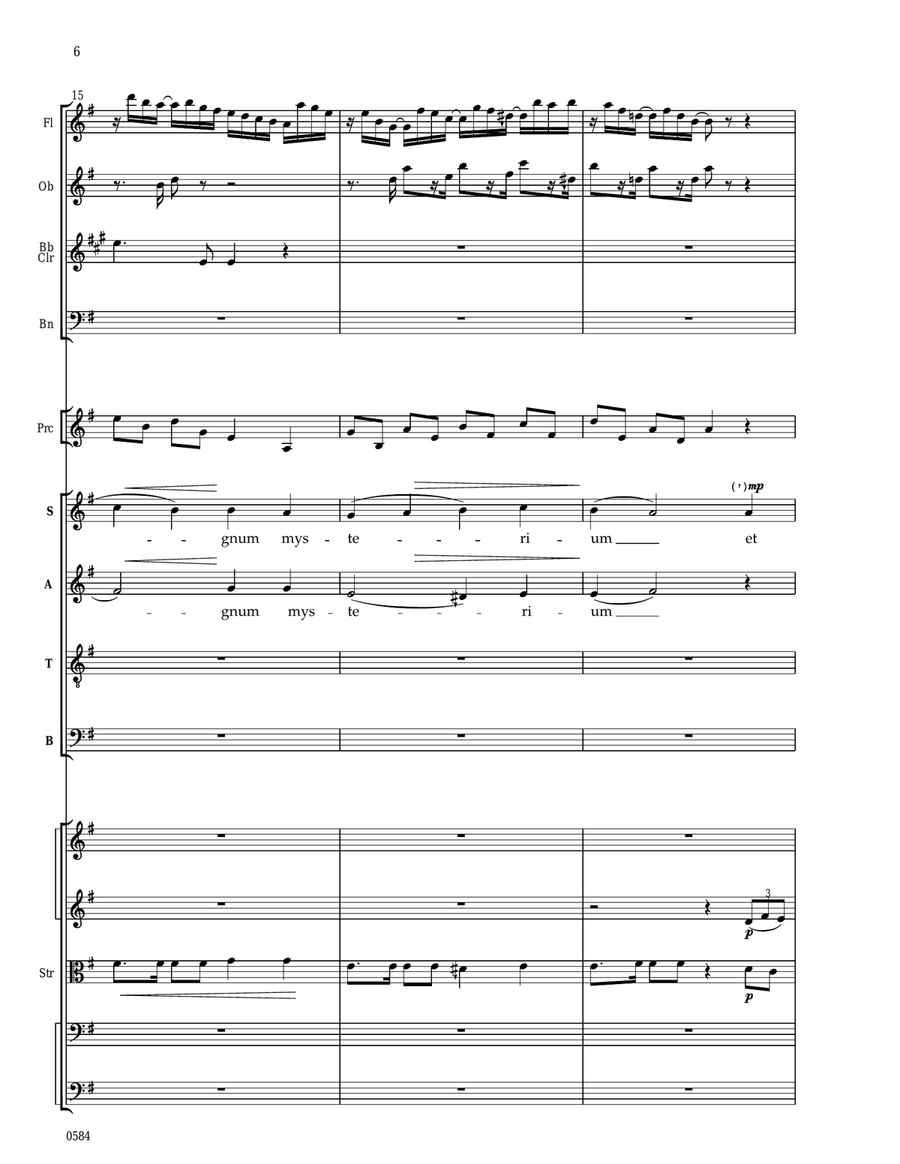 O Magnum Mysterium - Score Only Chamber Orchestra scores gallery preview page 6