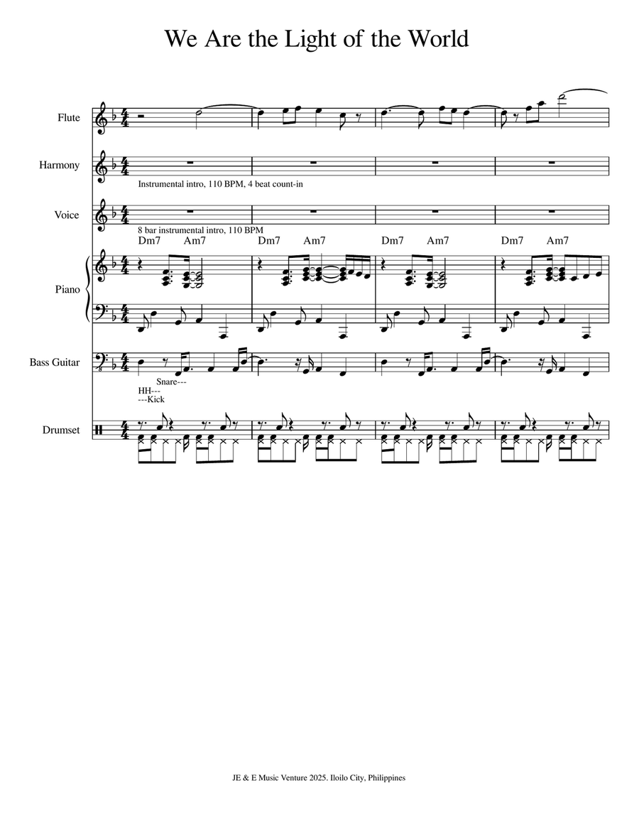 We are the Light of the World A Cappella scores gallery preview page 1