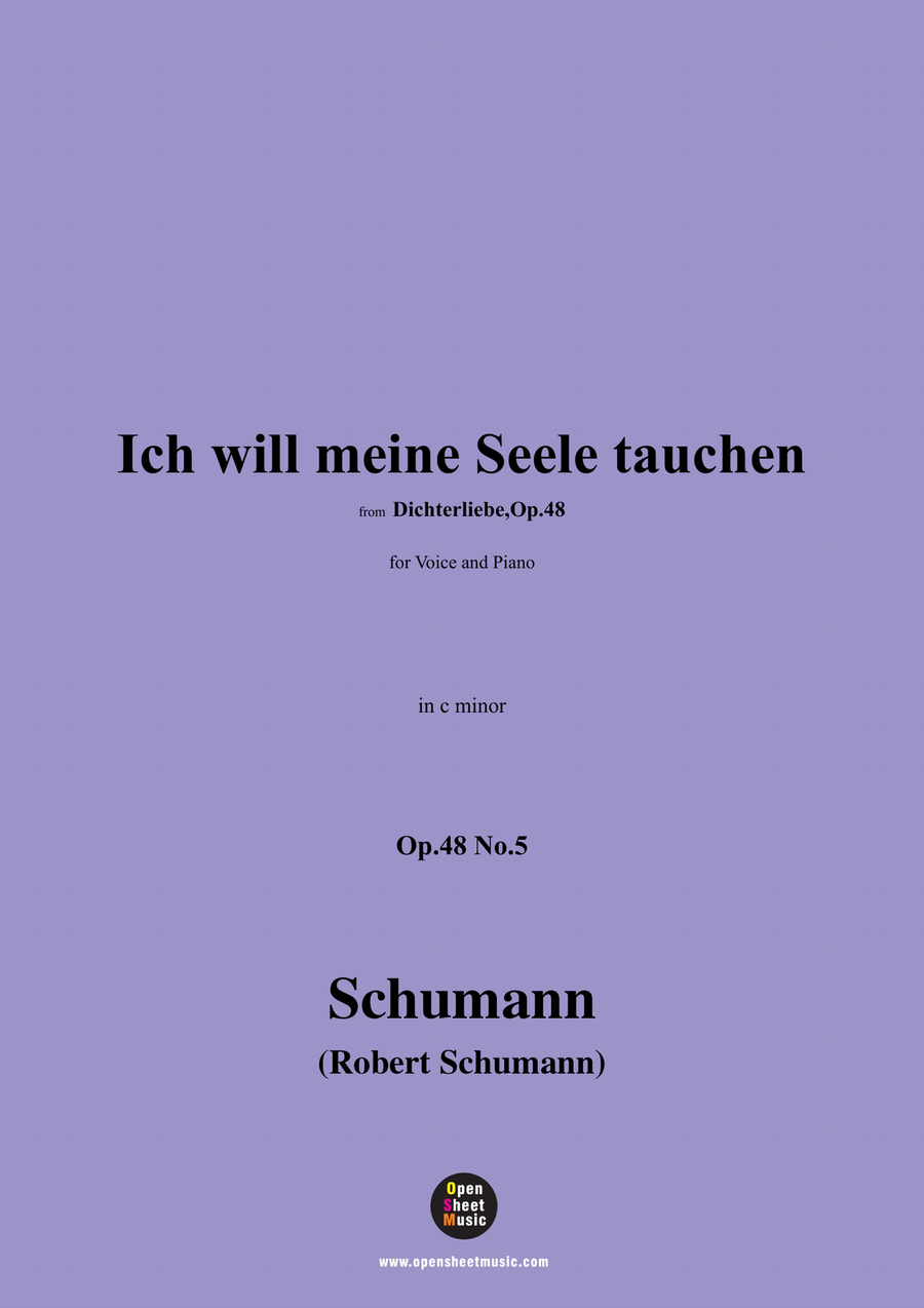 R. Schumann-Ich will meine Seele tauchen,in c minor Piano, Vocal scores gallery preview page 1