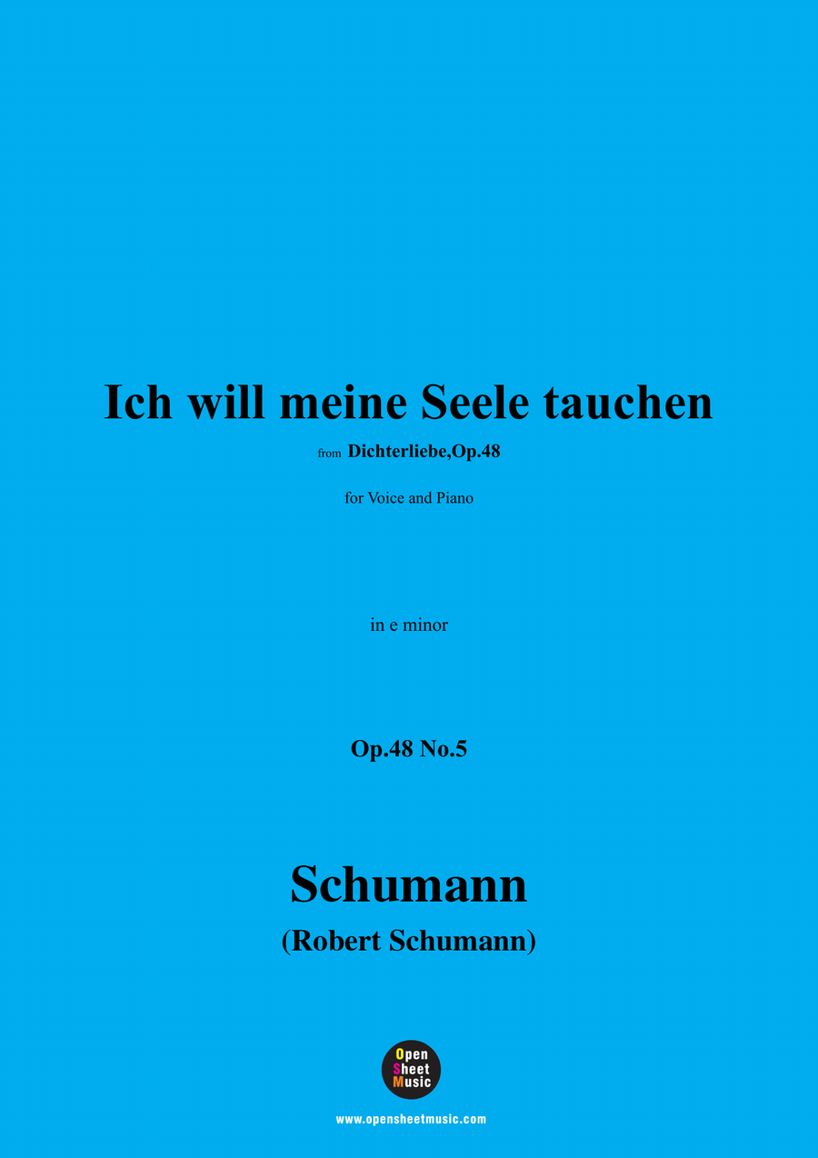 R. Schumann-Ich will meine Seele tauchen,in e minor Piano, Vocal scores gallery preview page 1