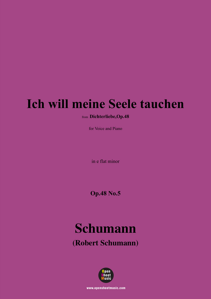 R. Schumann-Ich will meine Seele tauchen,in e flat minor Piano, Vocal scores gallery preview page 1