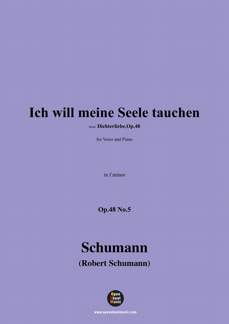 R. Schumann-Ich will meine Seele tauchen,in f minor Piano, Vocal scores gallery preview page 1