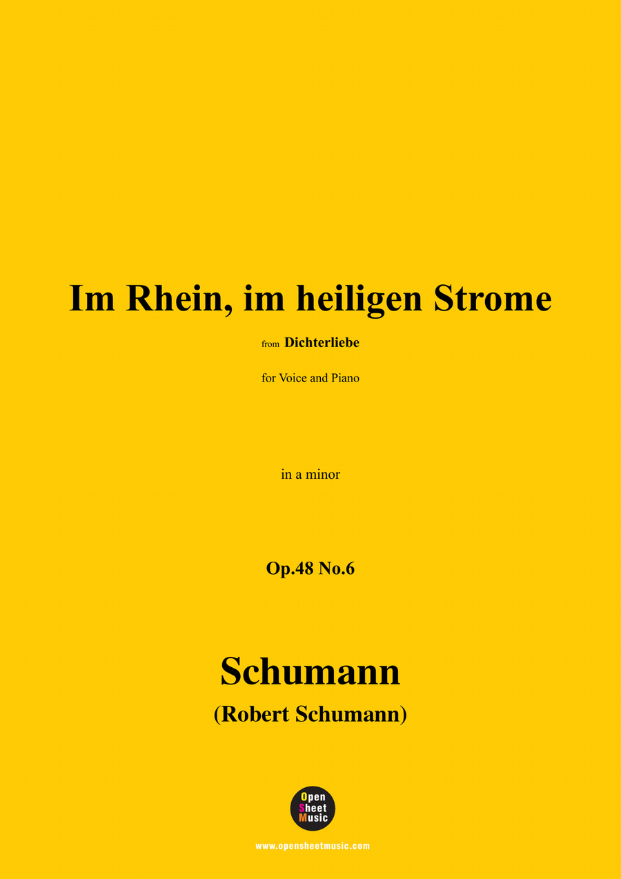 R. Schumann-Im Rhein,im heiligen Strome,in a minor Piano, Vocal scores gallery preview page 1