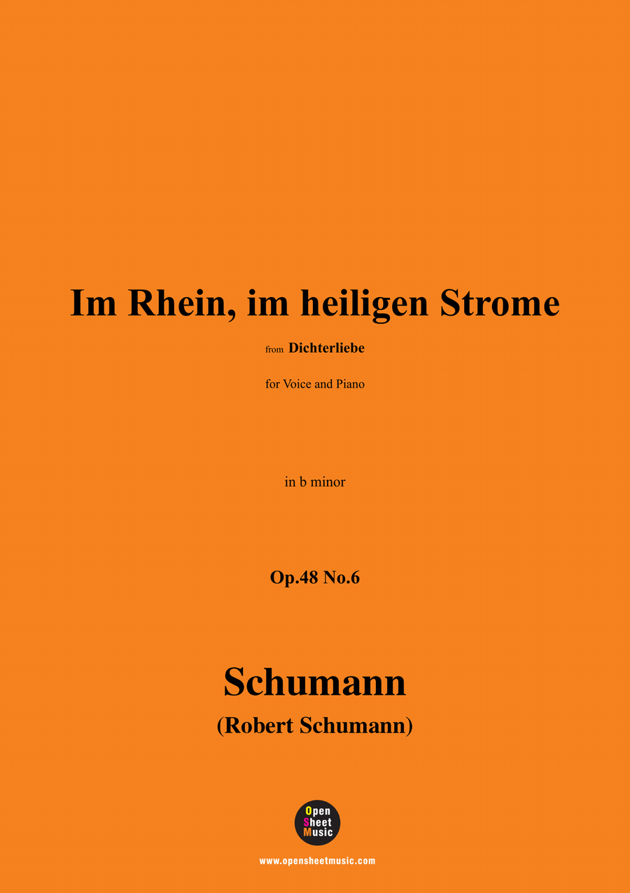 R. Schumann-Im Rhein,im heiligen Strome,in b minor Piano, Vocal scores gallery preview page 1