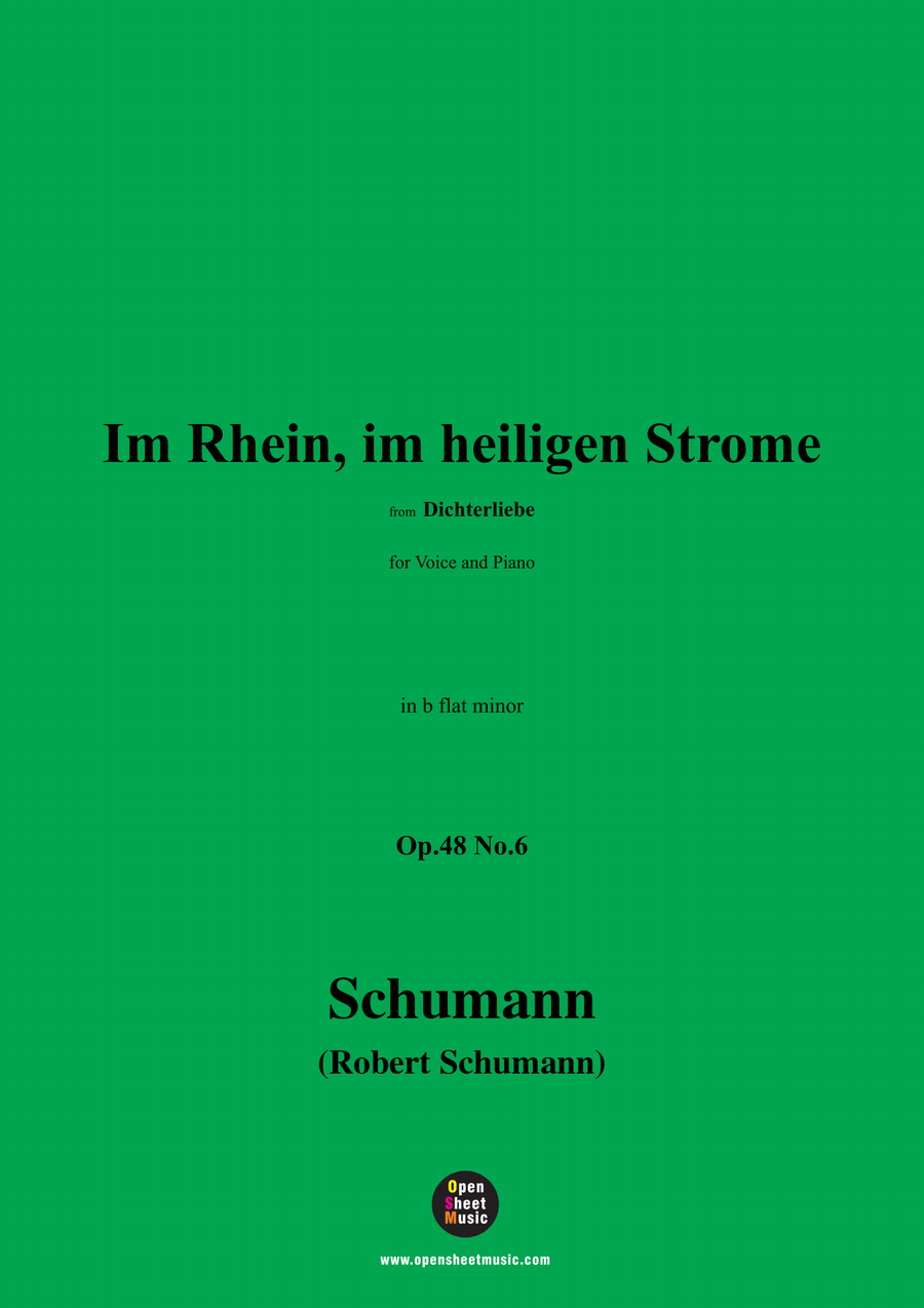 R. Schumann-Im Rhein,im heiligen Strome,in b flat minor Piano, Vocal scores gallery preview page 1