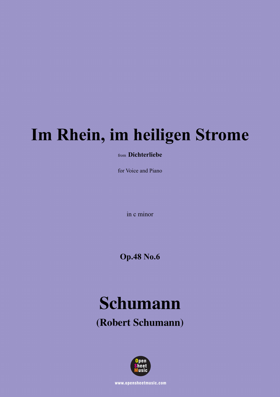 R. Schumann-Im Rhein,im heiligen Strome,in c minor Piano, Vocal scores gallery preview page 1