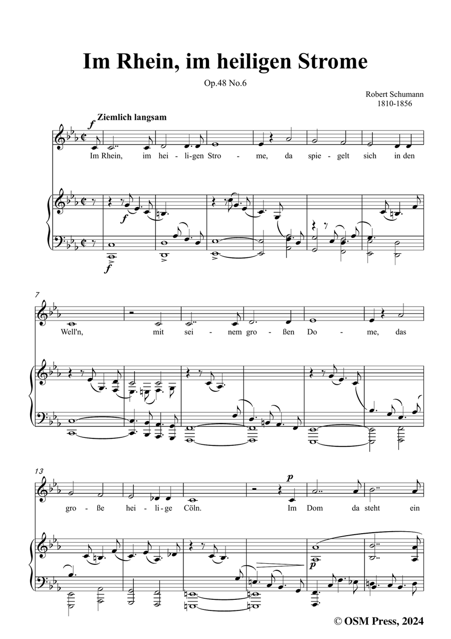 R. Schumann-Im Rhein,im heiligen Strome,in c minor Piano, Vocal scores gallery preview page 3