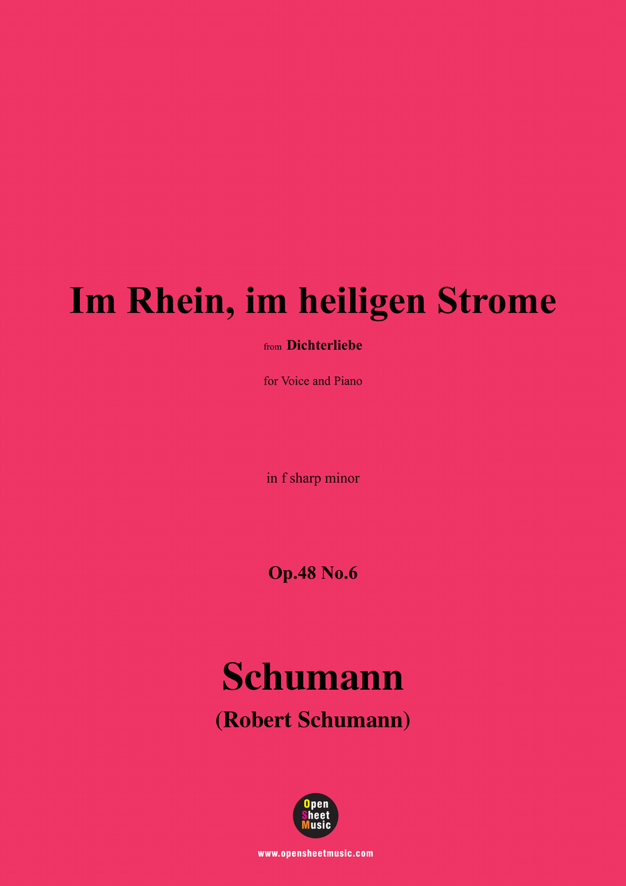 R. Schumann-Im Rhein,im heiligen Strome,in f sharp minor Piano, Vocal scores gallery preview page 1