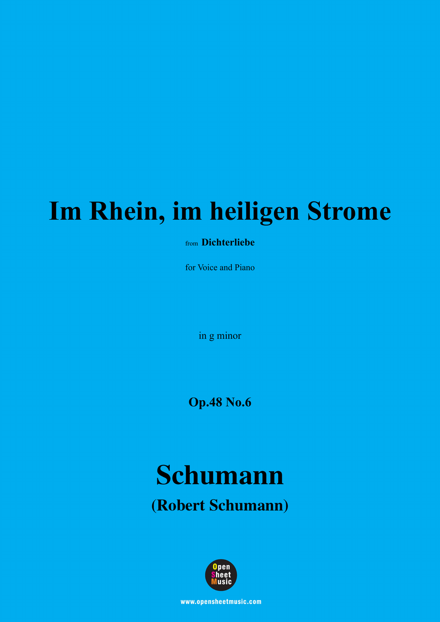 R. Schumann-Im Rhein,im heiligen Strome,in g minor Piano, Vocal scores gallery preview page 1