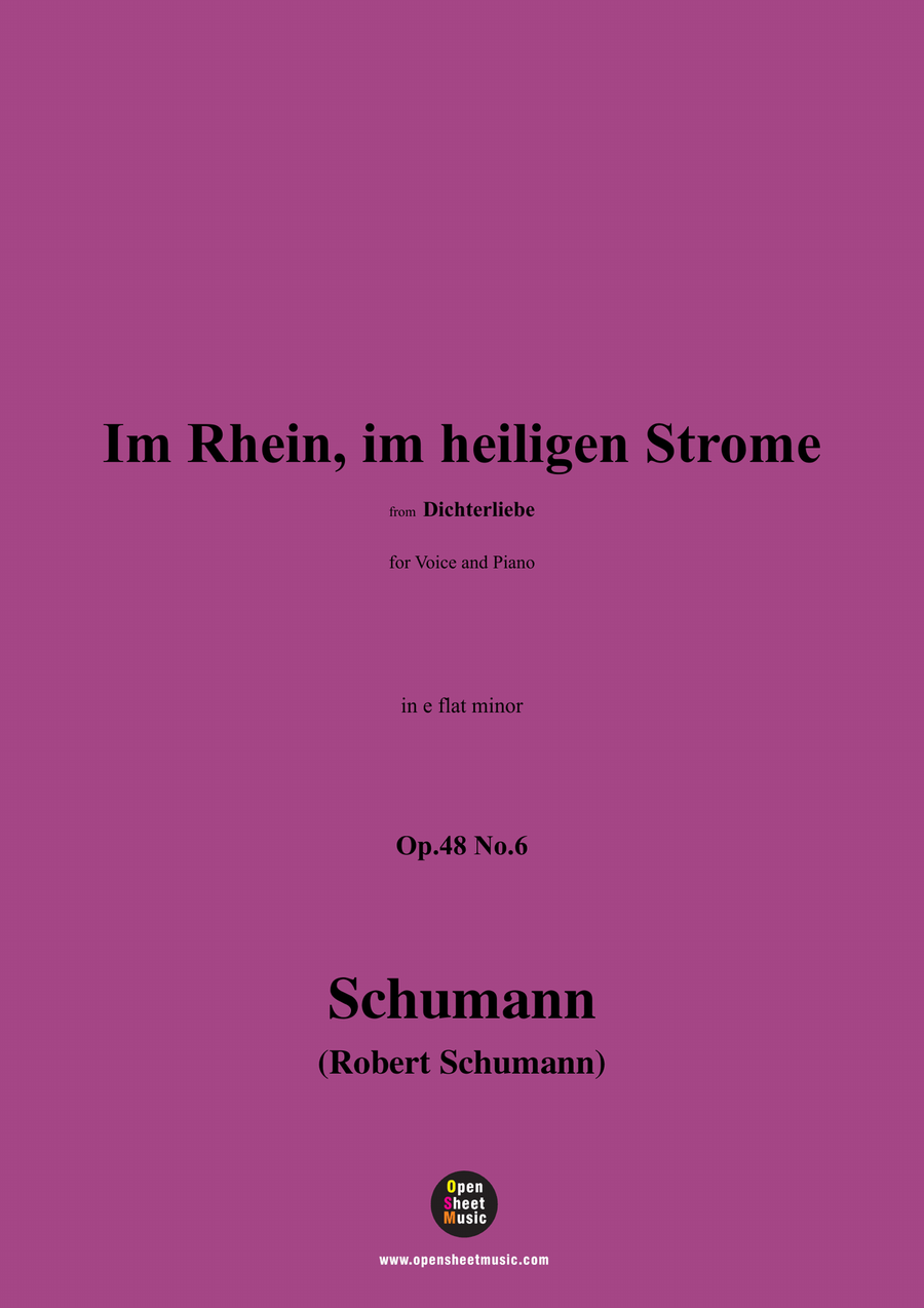 R. Schumann-Im Rhein,im heiligen Strome,in e flat minor Piano, Vocal scores gallery preview page 1